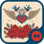 classic love tattoo android application logo